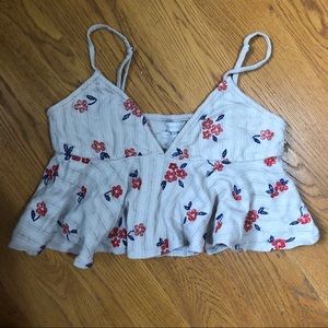 Urban Outfitters Flouncy Floral Crop Top